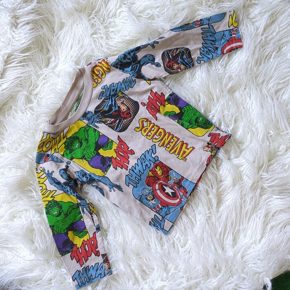 Marvel Superhero Long Sleeve Toddler Shirt
